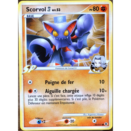 Scorvol Conseil 4 62/111 Platine rivaux émergeants carte Pokemon