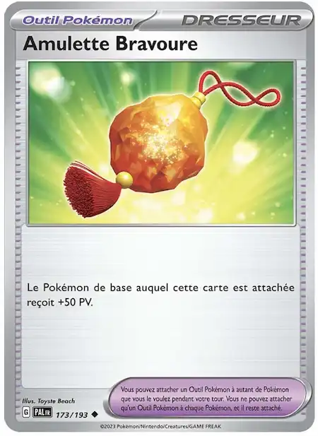 Amulette Bravoure 173/193 Évolutions à Paldea carte Pokémon