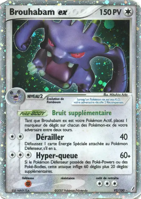 Brouhabam ex 92/100 EX Gardiens de Cristal carte Pokémon