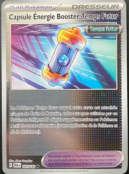 Capsule Énergie Booster Temps Futur 164/182 Faille Paradoxe carte Pokémon