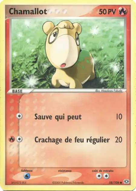 Chamallot 58/106 EX Emeraude carte Pokémon