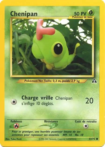 Chenipan 53/75 Neo Discovery carte Pokémon