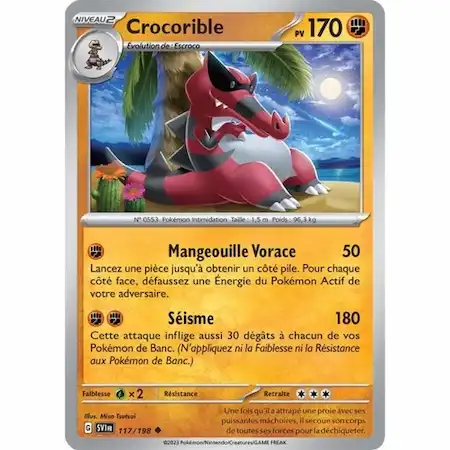 Crocorible 117/198 Ecarlate et Violet carte Pokémon