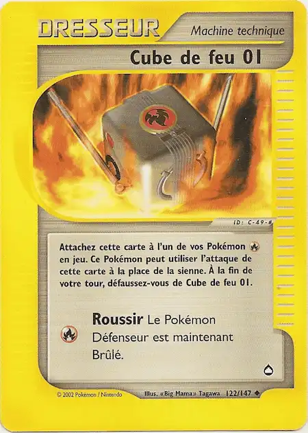 cube de feu 01 122/147 carte Pokémon