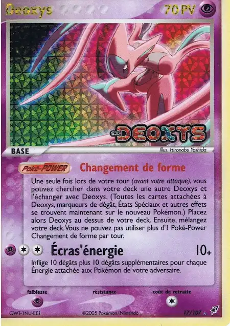 Deoxys 17/107 EX Deoxys carte Pokémon