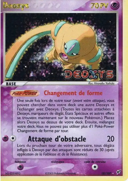 Deoxys 18/107 EX Deoxys carte Pokémon