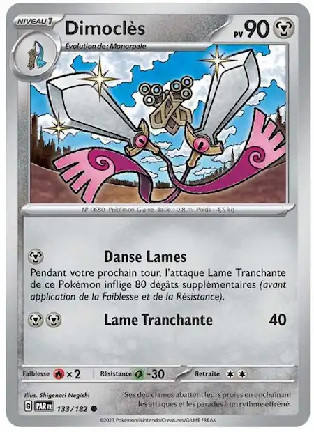 Dimoclès 132/182 Faille Paradoxe carte Pokémon