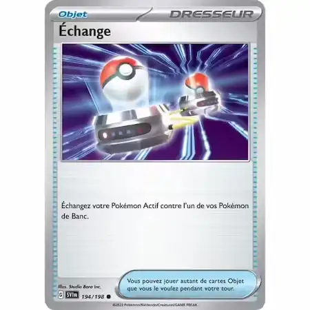 échange 194/198 Ecarlate et Violet carte Pokémon