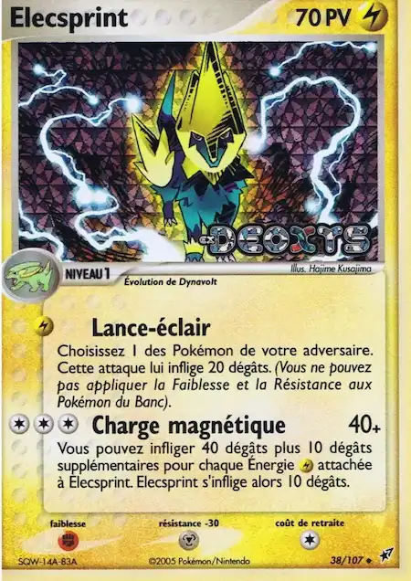 Elecsprint 38/107 EX Deoxys carte Pokémon