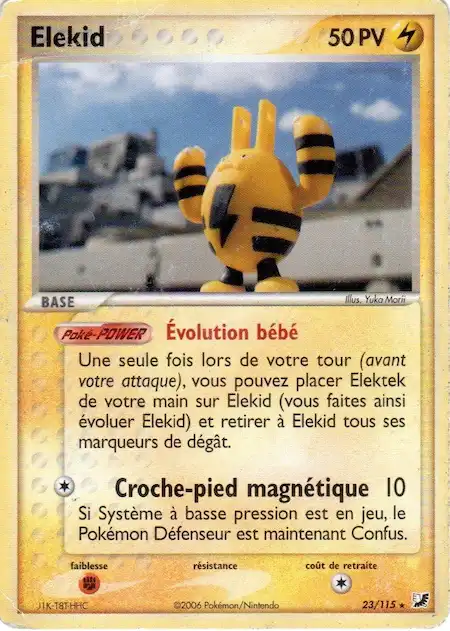 Elekid 23/115 EX Forces Cachées carte Pokémon