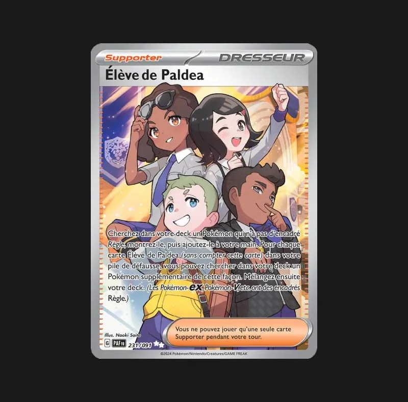 Élève de Paldea 231/091 Destinées de Paldea EV4.5 carte Pokémon