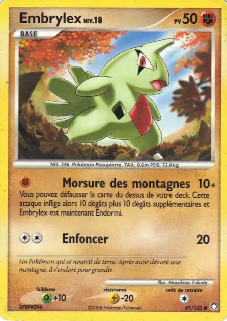 Embrylex 87/123 Diamant et Perle Trésors Mystérieux carte Pokémon