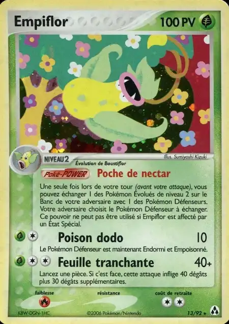 Empiflor 13/92 EX Créateurs de légendes carte Pokémon