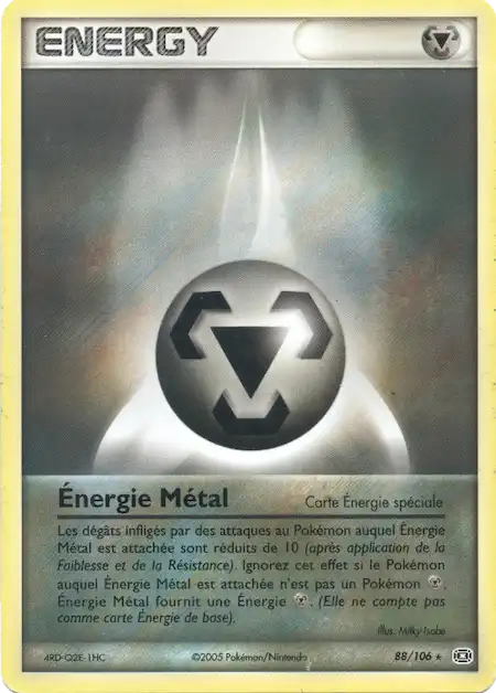 Énergie Métal 88/106 EX Emeraude carte Pokémon