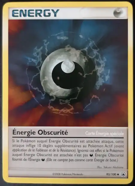 énergie Obscurité 93/100 Diamant et Perle Aube Majestueuse carte Pokémon