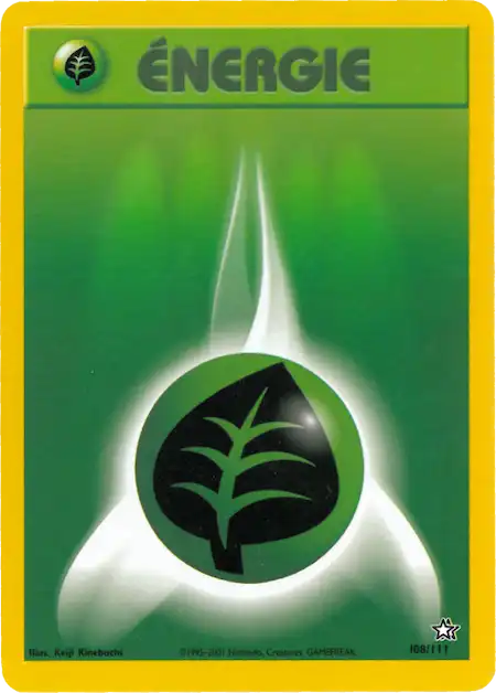 Énergie Plante 108/111 Néo Génésis carte Pokémon