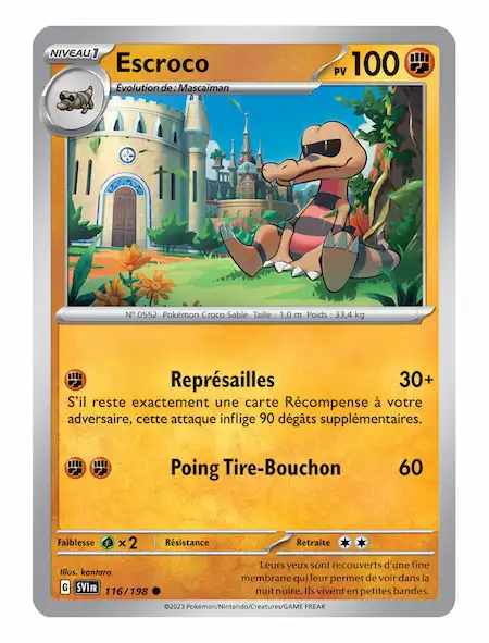 Escroco 116/198 Ecarlate et Violet carte Pokémon