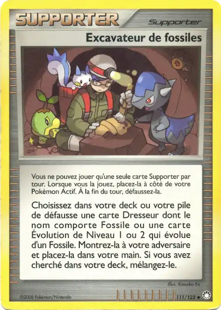 Excavateur de fossiles 111/123 Diamant et Perle Trésors Mystérieux carte Pokémon