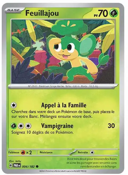 Feuillajou 004/182 Faille Paradoxe carte Pokémon