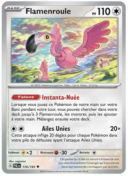 Flamenroule 170/193 Évolutions à Paldea carte Pokémon