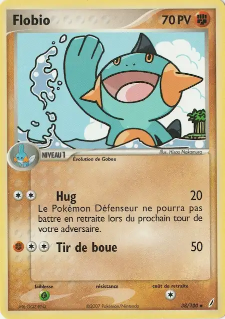 Flobio 38/100 EX Gardiens de Cristal carte Pokémon