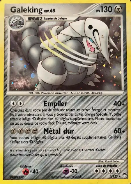 Galeking 1/123 Diamant et Perle Trésors Mystérieux carte Pokémon