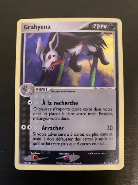 Grahyena 12/107 EX Deoxys carte Pokémon