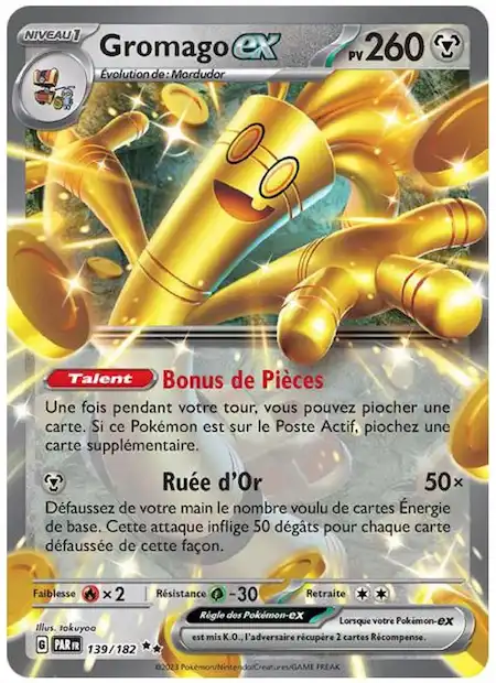 Gromago ex 139/182 Faille Paradoxe carte Pokémon