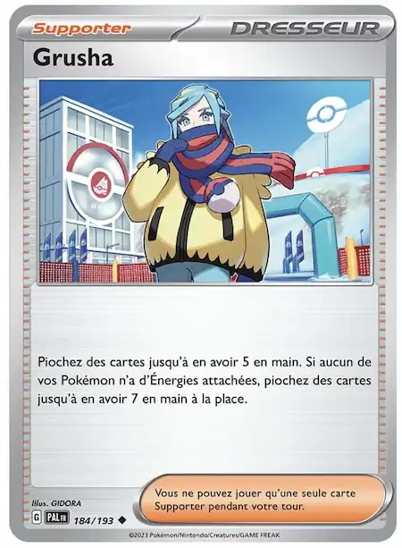 Grusha 184/193 évolutions à Paldea carte Pokemon