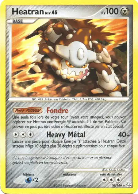 Heatran 30/146 Diamant et Perle Eveil des Légendes carte Pokémon