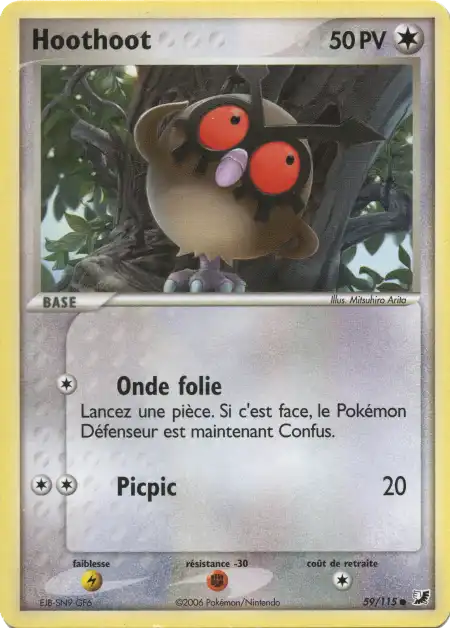 Hoothoot 59/115 EX Forces Cachées carte Pokémon