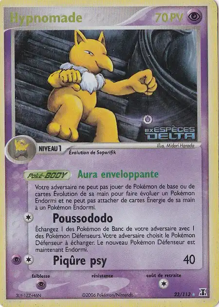Hypnomade 23/113 EX Espèces Delta carte Pokémon