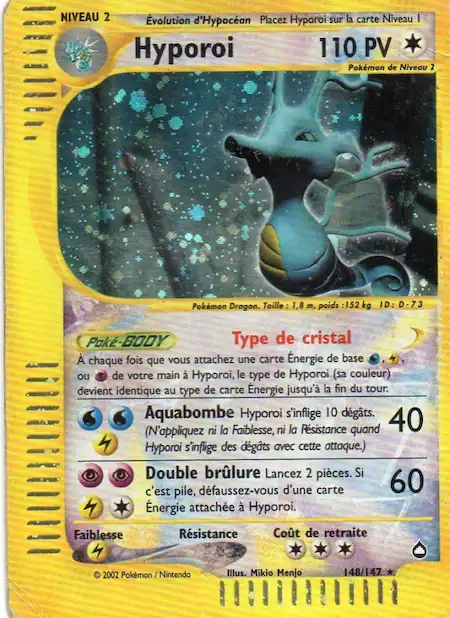 Hyporoi 148/147 Aquapolis carte Pokémon