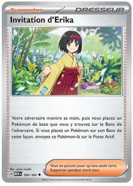 Invitation Erika 160/165 Série 151 carte Pokémon