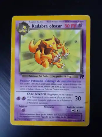 Kadabra obscur 39/82 Team Rocket carte Pokémon
