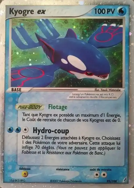 Kyogre ex 95/100 EX Gardiens de Cristal carte Pokémon