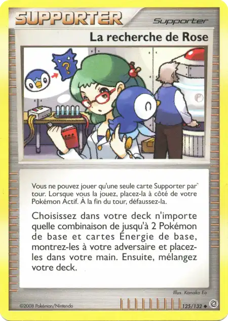 La recherche de Rose 125/132 Diamant et Perle Merveilles Secrètes carte Pokémon