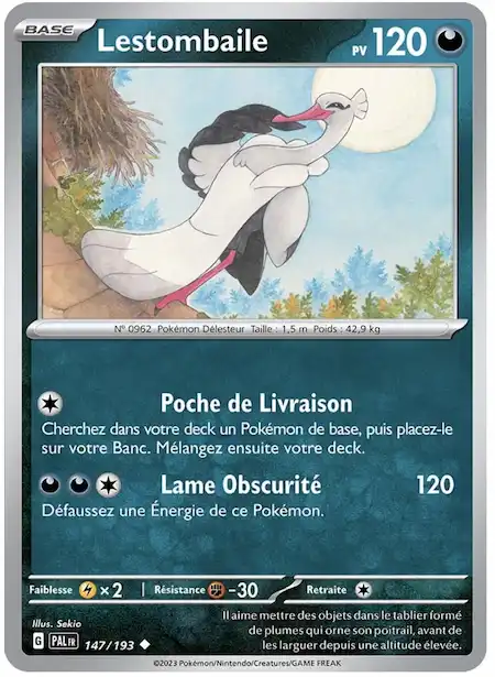 Lestombaile 147/193 Évolutions à Paldea carte Pokémon