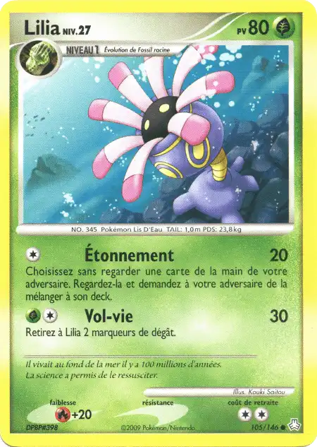 Lilia 105/146 Diamant et Perle Eveil des Légendes carte Pokémon