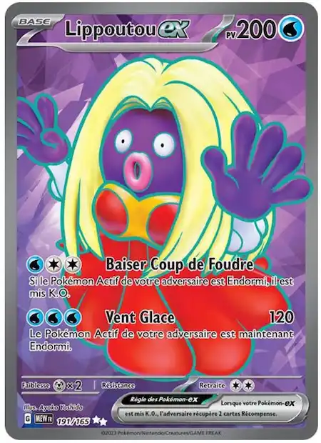 Lippoutou ex 191/165 Full Art 151 EV3.5 carte Pokémon