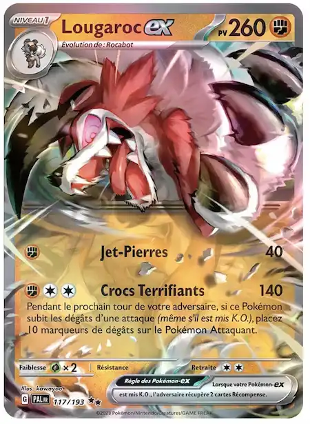 Lougaroc ex 117/193 Évolutions à Paldea carte Pokémon