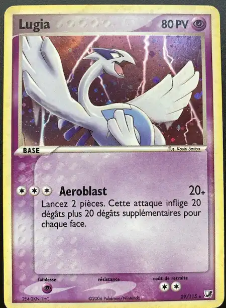Lugia 29/115 EX Forces Cachées carte Pokémon