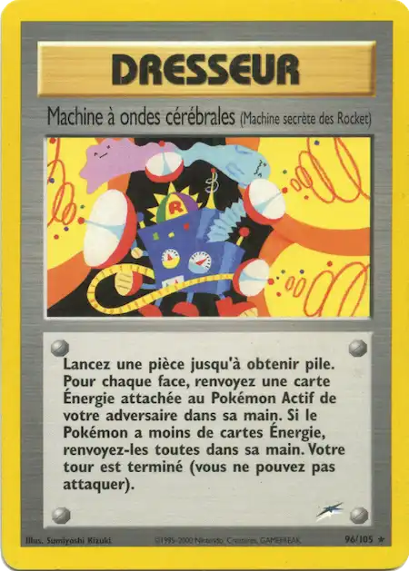 Machine à ondes cérébrales 96/105 Neo Destiny carte Pokémon
