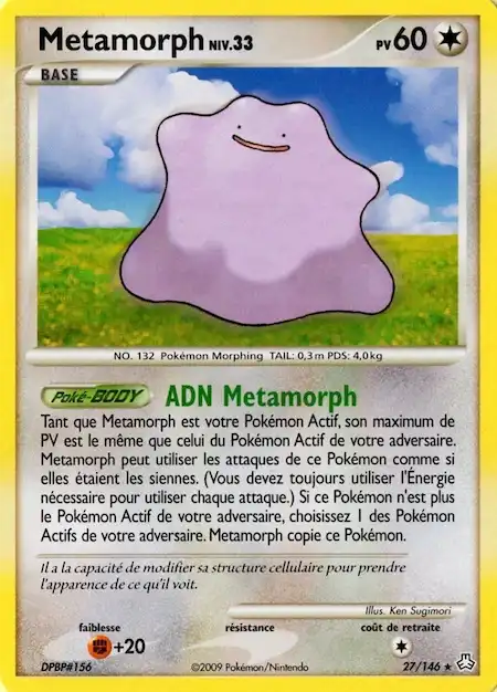 Metamorph 27/146 Diamant et Perle Eveil des Légendes carte Pokémon
