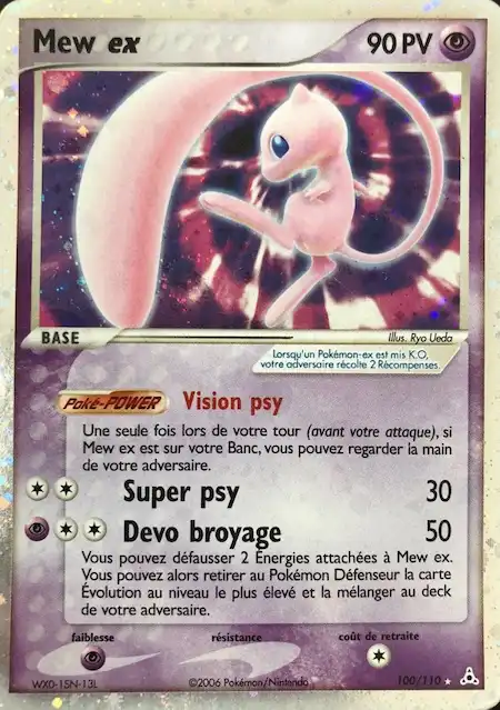 Mew ex 100/110 EX Fantômes Holon carte Pokémon