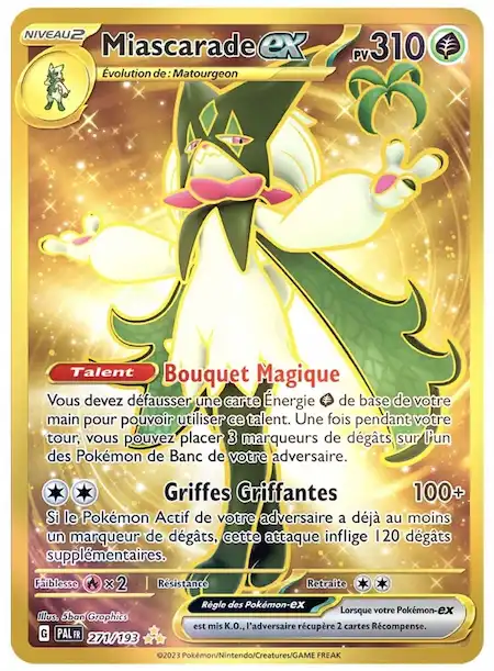 Miascarade ex 271/193 Évolutions à Paldea carte Pokémon