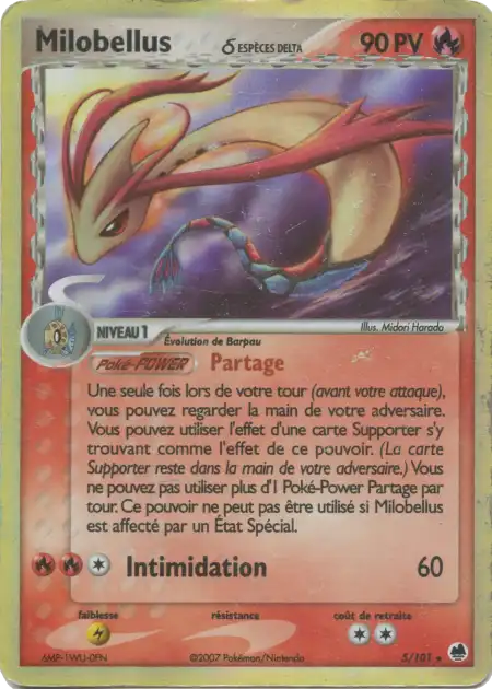 Milobellus 5/101 EX Ile des Dragons carte Pokémon