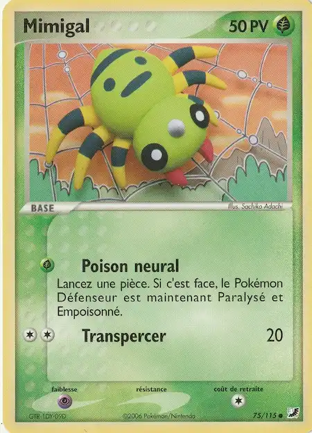 Mimigal 75/115 EX Forces Cachées carte Pokémon