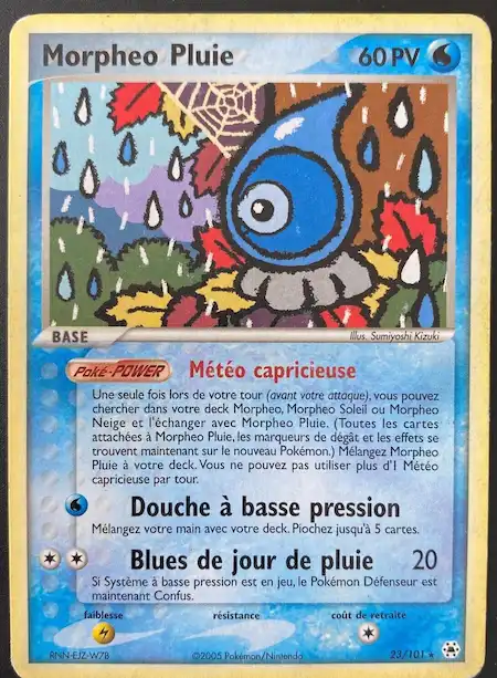 Morpheo Pluie 23/101 EX Légendes Oubliées carte Pokémon
