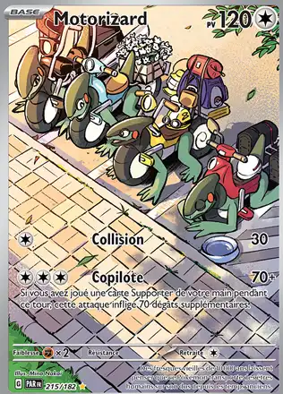 Motorizard 215/182 Faille Paradoxe carte Pokémon